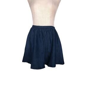 Uniq Mini Chambray Skater Skirt - S